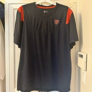 NFL on Field Nike Chicago Bears Men's Navy and Orange Jersey shirt dri fit sport